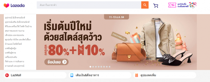 Lazada Thái Lan (lazada.co.th) - Trang web mua hàng Thái Lan online phổ biến nhất