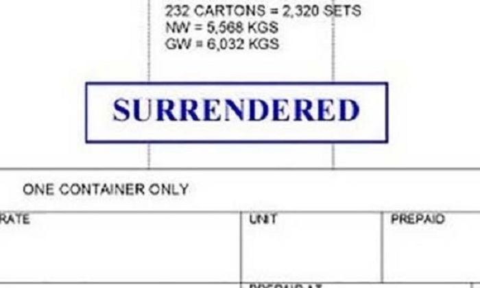 Khi nào nên sử dụng surrender bill of lading